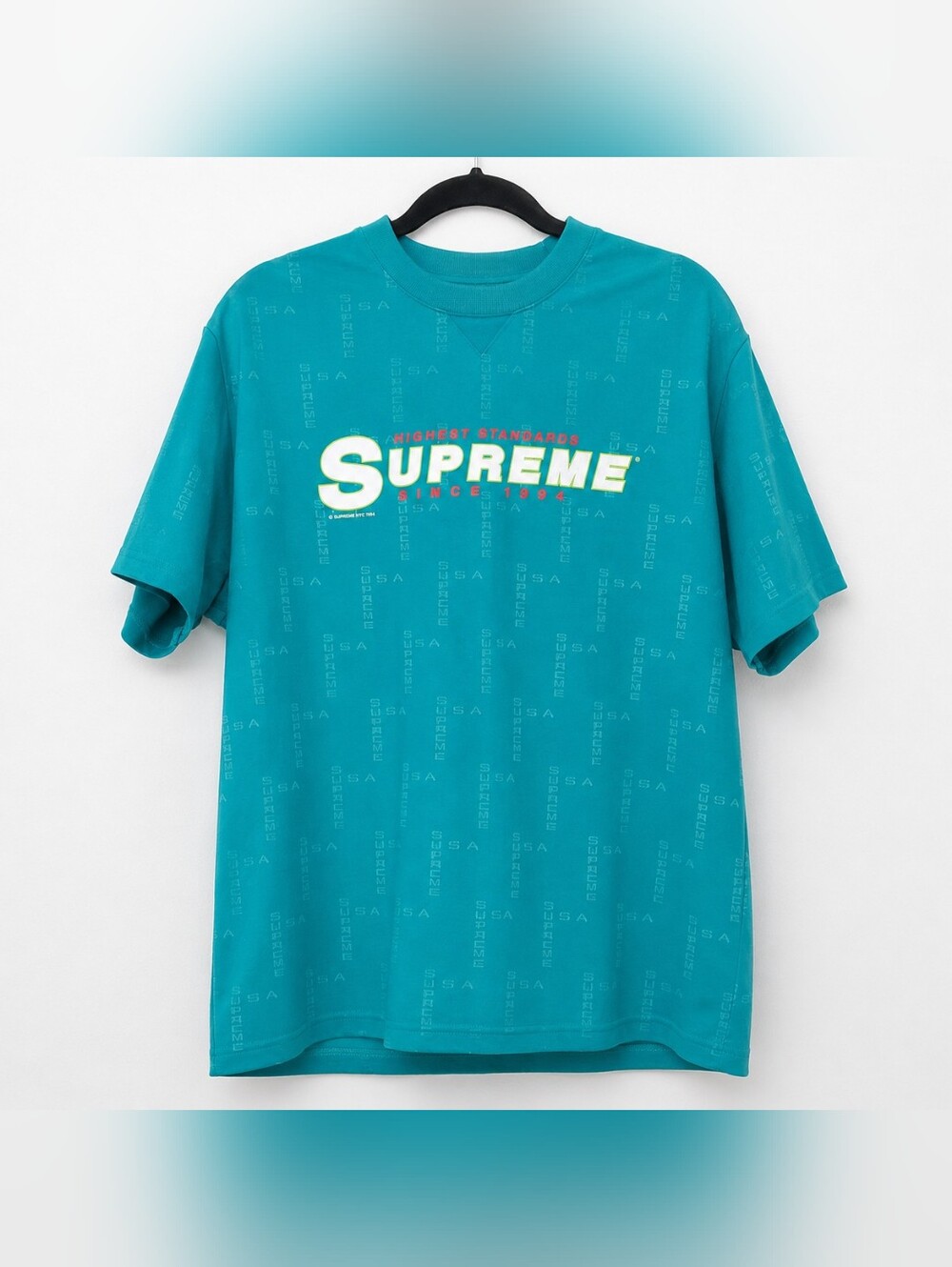Supreme Highest Standards Athletic Short Sleeve Shirt 2019 Jacquard Size Medium